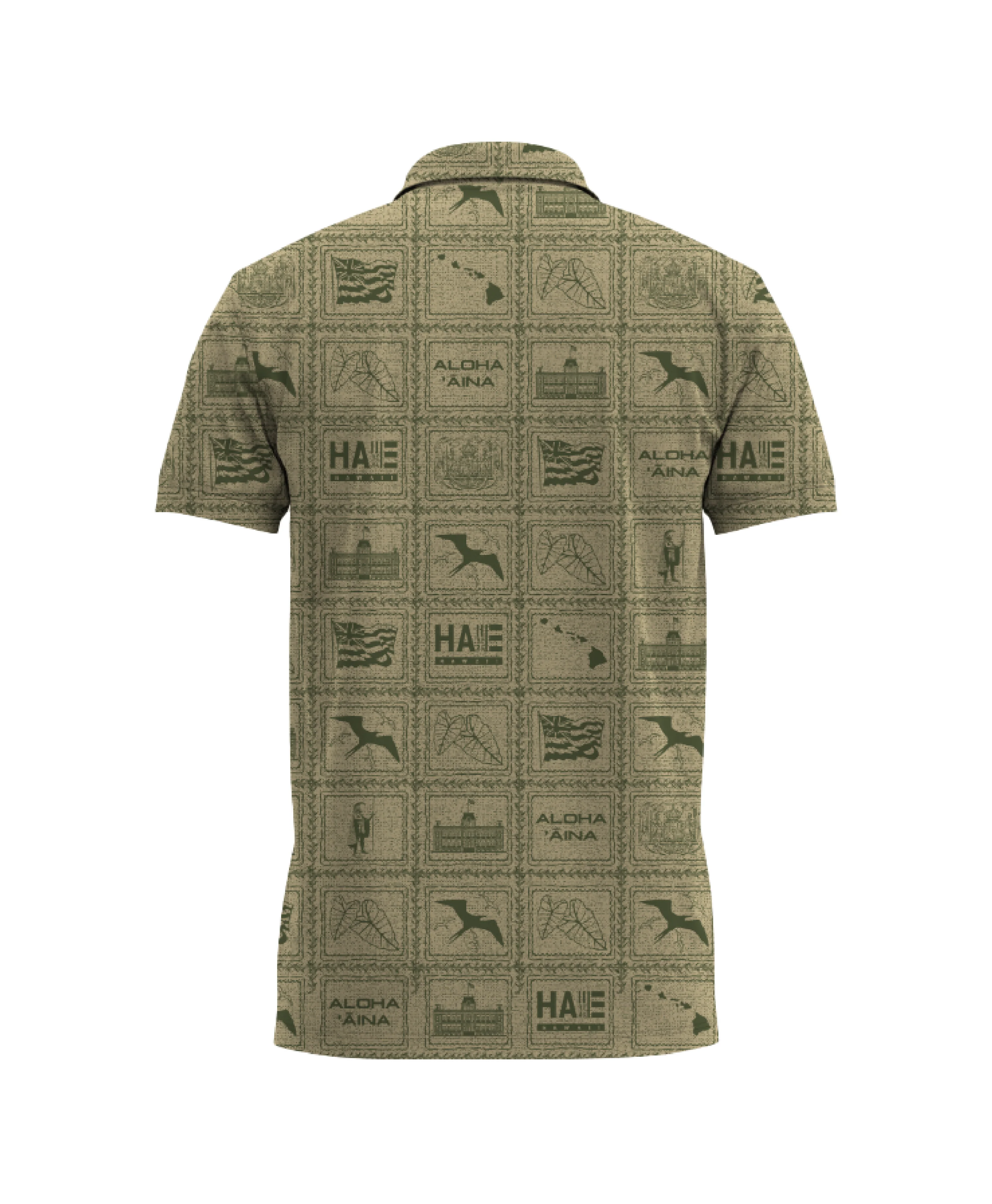 Vintage Hawaii Anywhere Polo Dusty Green - Image 3