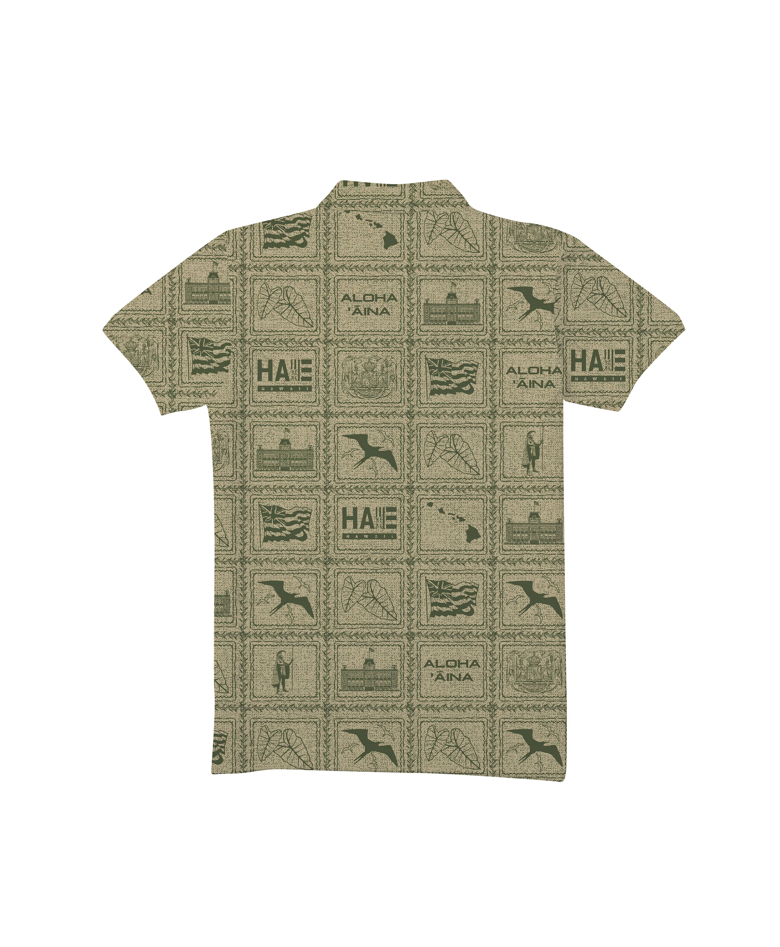 Vintage Hawaii Anywhere Polo Dusty Green Youth - Image 2